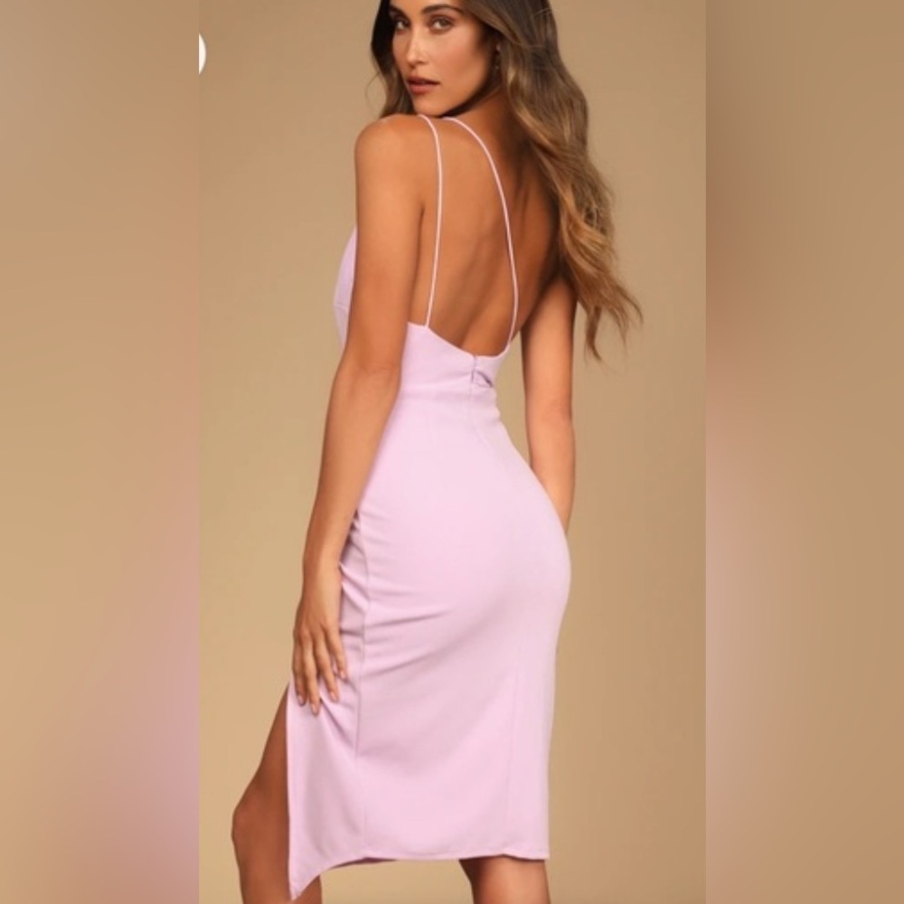 Lulu's Lavender Backless Dress